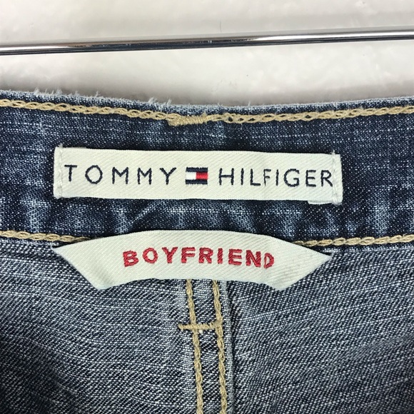 Tommy Hilfiger Vintage Boyfriend Denim Shorts Size 10 | Y2K High-Rise - Picture 3 of 9